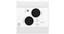 Audac - NWP320/W -Netwerkingangspaneel   2 x XLR + 3,5 mm jack + BT 4 CH   