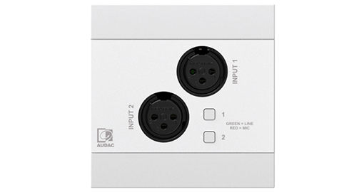 Audac Network input panel - 2 x XLR + BT 4 CH - NWP220/W 