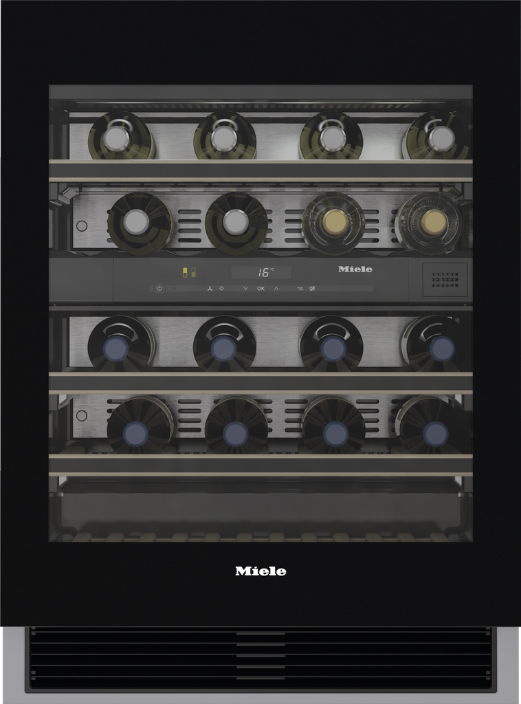 Miele KWT 6322 UG-1 - Inbouwwijnklimaatkast - Wijnkoelkast, G, 1 deur, 1 deur, 35 dB, 110 L, 2 zones - 34 flessen, TouchControl, LED, DynaCool, Push2Open, SoftClose, FlexiFrame, Active Air Clea