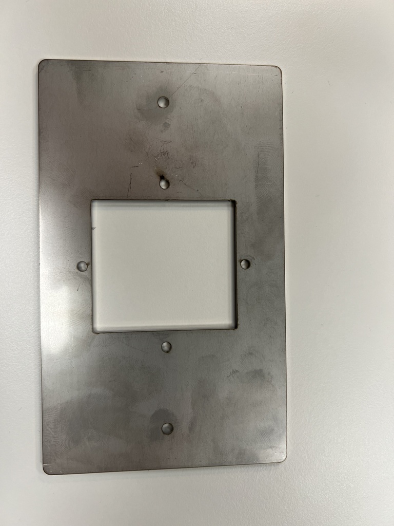 Inox montage plaat voor wandpanelen