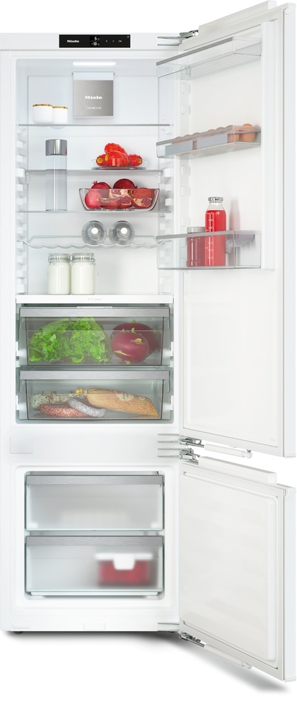 Miele KF 7742 B - Ingebouwde koel-vriescombinatie nishoogte 178 cm voor professionele opslag dankzij PerfectFresh Pro en DynaCool