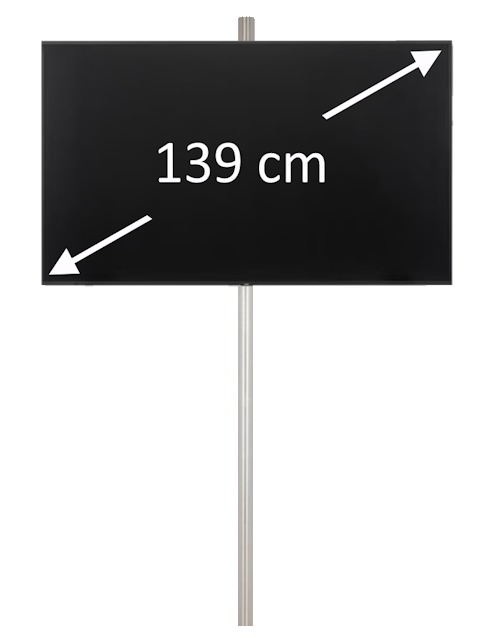 55" Flatscreen op stand (165cm diagonaal)