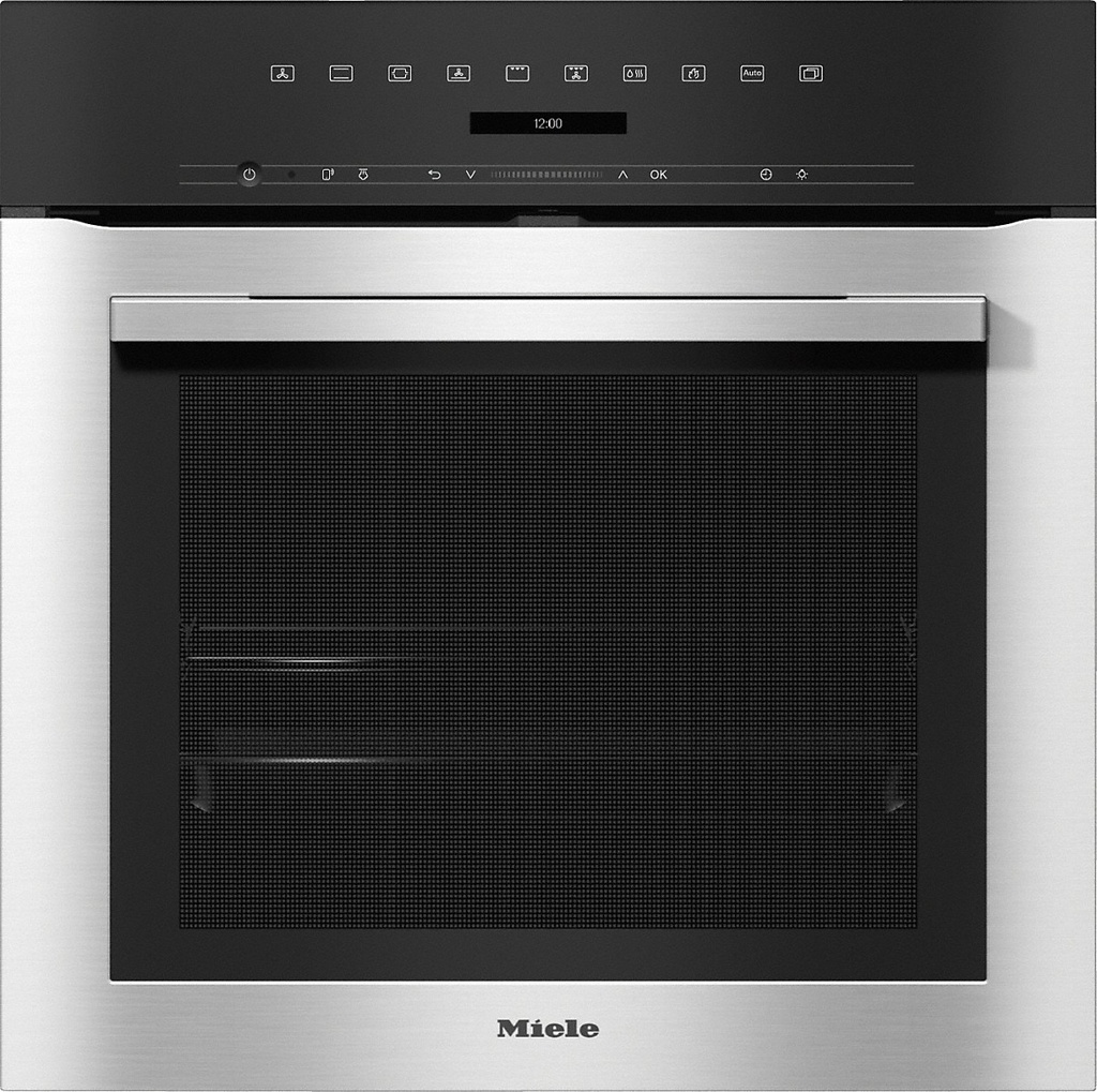 Miele H 7164 BP CS - Inbouwoven - Inbouwoven, CleanSteel, Contourline, A+, 60 CM, 60 CM, DirectSensor S, Pyrolyse, 76 L, HeteluchtPlus, Intensief bakken, Boven-en onderwarmte, 30 Aut. Prog., WifiConnect, Profi, 2 bakplaten, Flexiclip