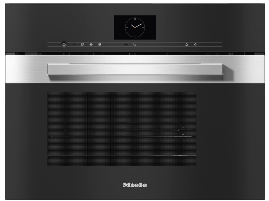 Miele DGM 7640 CS - Stoomoven met microgolf - Stoomoven met microgolf, CleanSteel, Pureline, 45 CM, 45 CM, M touch S, 1000 W, 40 L, DualSteam, Ontdooien, Opwarmen, 180 Automatische programma's, WifiConnect, Quick Steam, Aut. Menukoken, MotionReact, 40°C-100°