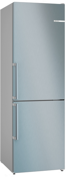 Réfrigérateur Combiné Bosch Réfrigérateur - pose-libre Serie 4 Bottom-Freezer NoFrost Réfrig. VitaFresh 218 l, surg. 103 l****,  186 x 60 x 66,5 cm Portes InoxLook D KGN36VLDT