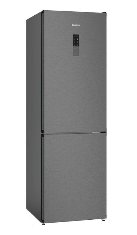 Siemens KG36NXXDF Koelkast - vrijstaand iQ300 Combi-bottom noFrost Koelkast hyperFresh 218 l, diepvriezer 103 l****, handgreep geïnt., indoorelectr., 186x60x66,5 cm Zwart geborsteld staal AntiFingerprint deuren D