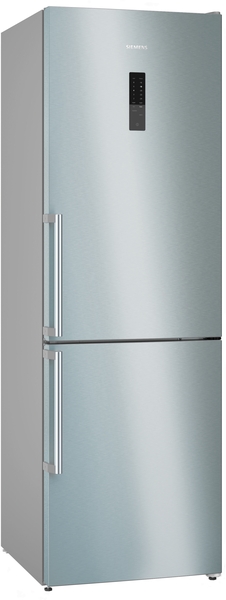 Koelkast Combi Siemens Koelkast - vrijstaand iQ300 Combi-bottom noFrost Koelkast hyperFresh 218 l, diepvriezer 103 l****, indoorelectronic, 186x60x66,5 cm Inox deuren antiFingerprint C KG36N7ICT