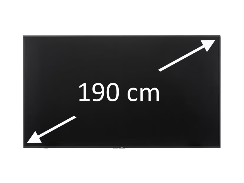 75" Flatscreen (190cm diagonaal)