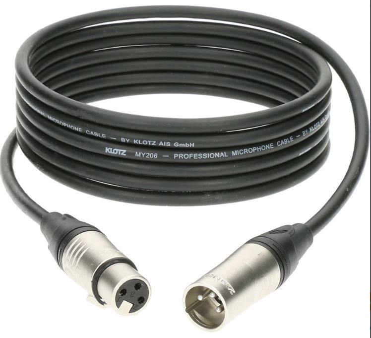 XLR male <> XLR female 3m (red)