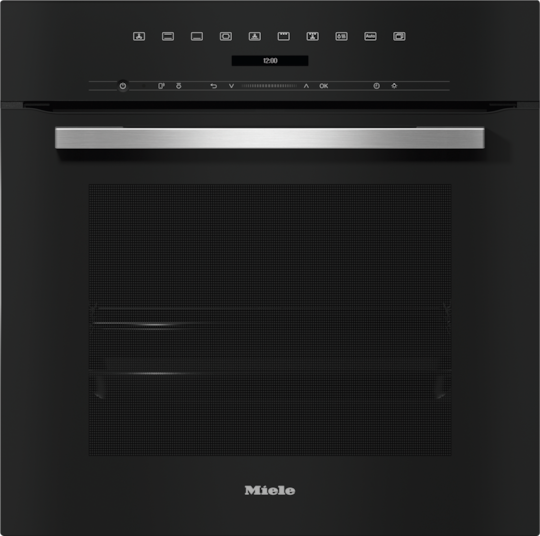 Miele H 7165 B OBSW - Inbouwoven - Inbouwoven, Obsidiaanzwart, Blackline, A+, 60 CM, 60 CM, DirectSensor S, 76 L, HeteluchtPlus, Intensief bakken, Boven-en onderwarmte, 30 Aut. Prog., WifiConnect, Profi, 2 bakplaten, Flexiclip