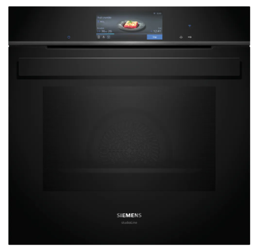 Stoomoven BI Siemens iQ700, Inbouw stoomoven, 60 x 60 cm, Zwart, HS958GDD1