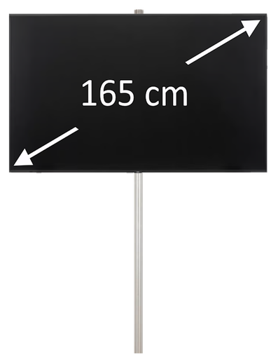 [RENT LCDKIT65] 65" Flatscreen op stand (165cm diagonaal)