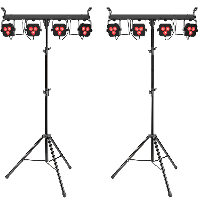 [RENT 4BARLTBTDUO] Chauvet DJ 4BAR LT BT DUO (2x 4BAR LT BT + 2x Lichtstatief + Eurolite DMX OPERATOR Deluxe)